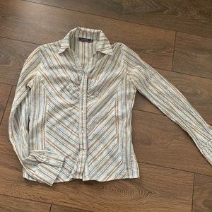 Denver Hayes button down shirt stripes, Size XS
